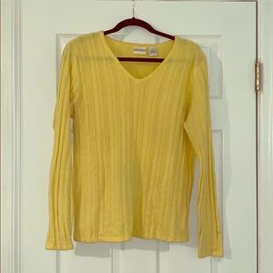 V-Neck Yellow Sweater